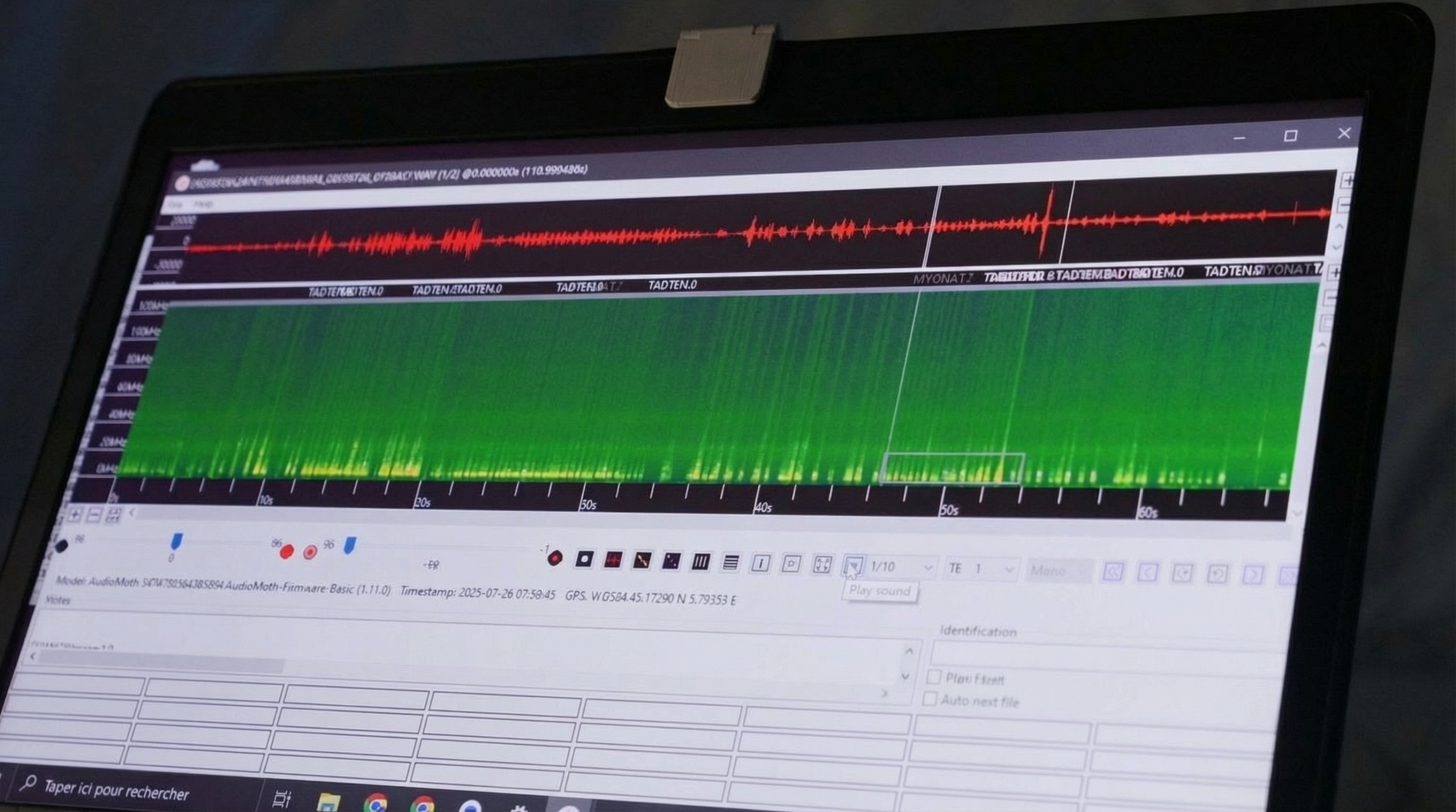 Bioacoustique — Pose terrain